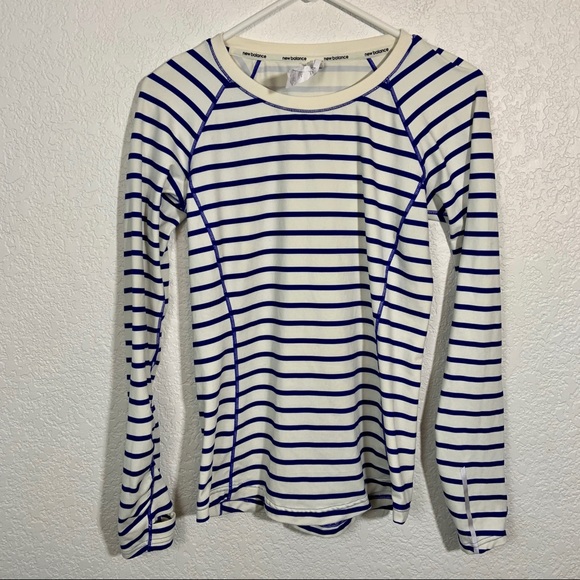 J. Crew Tops - J. Crew x New Balance Long Sleeve Striped Shirt Sm